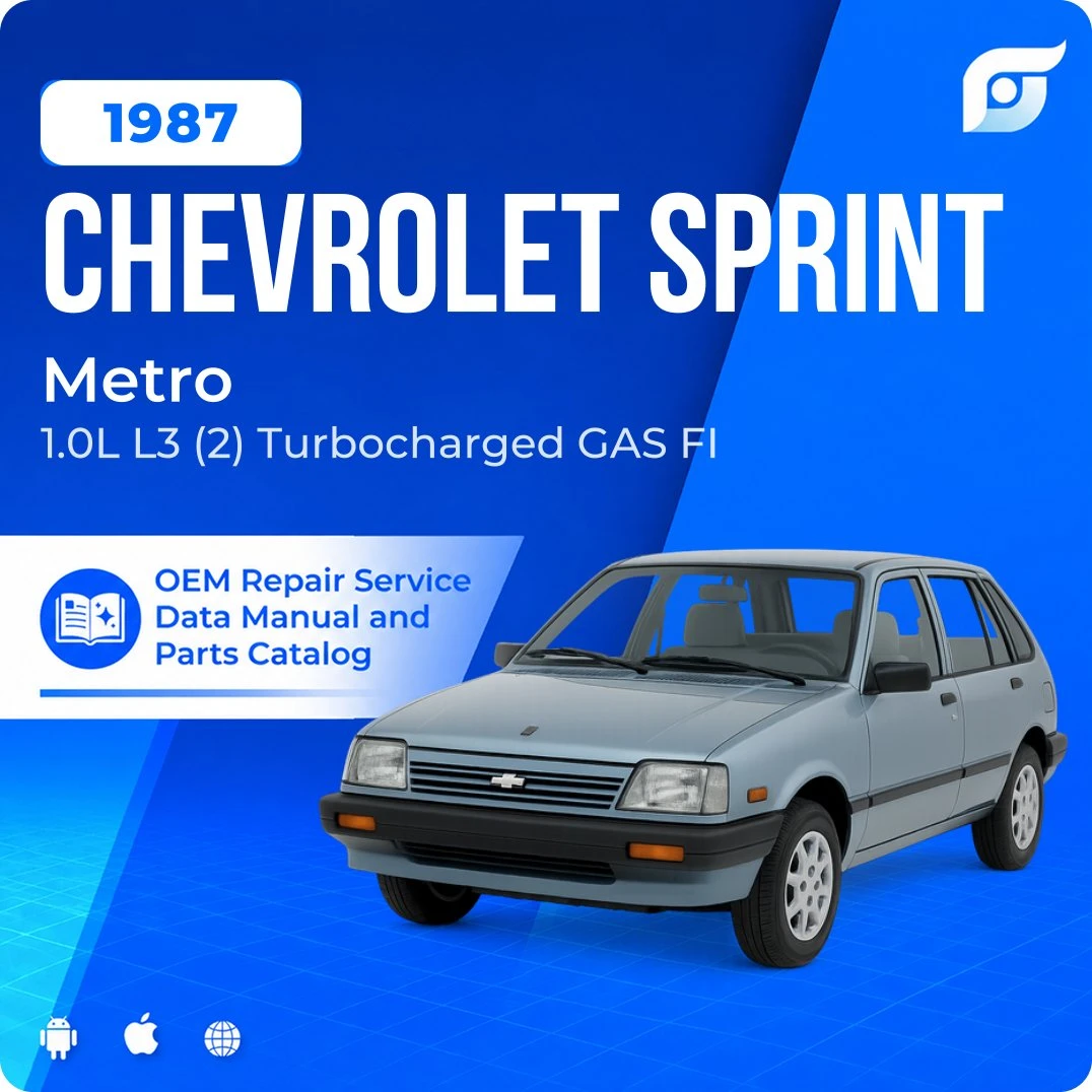 1987 Chevrolet Sprint Metro - OEM Repair Service Manual
