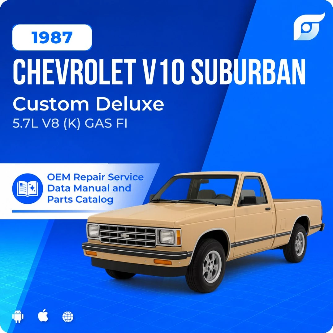 1987 Chevrolet V10 Suburban Custom Deluxe - OEM Repair Service Manual