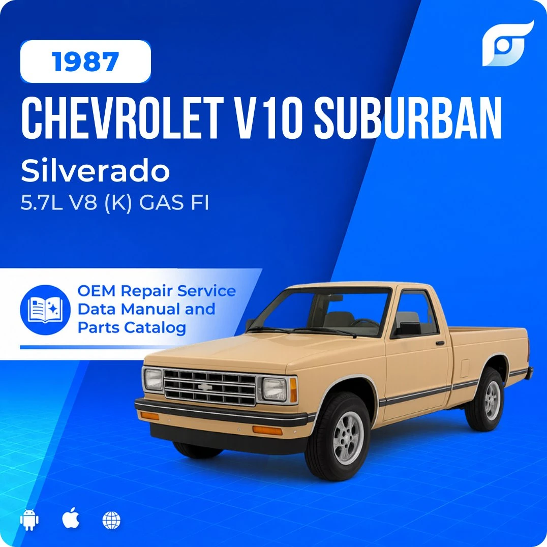 1987 Chevrolet V10 Suburban Silverado - OEM Repair Service Manual