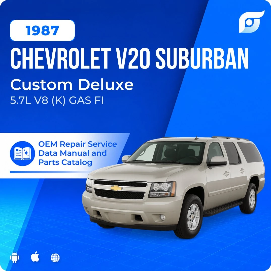 1987 Chevrolet V20 Suburban Custom Deluxe - OEM Repair Service Manual