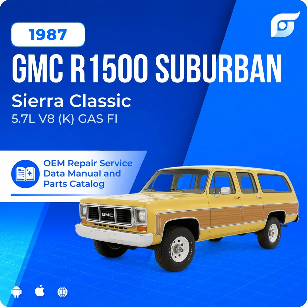 1987 GMC R1500 Suburban Sierra Classic - OEM Repair Service Manual