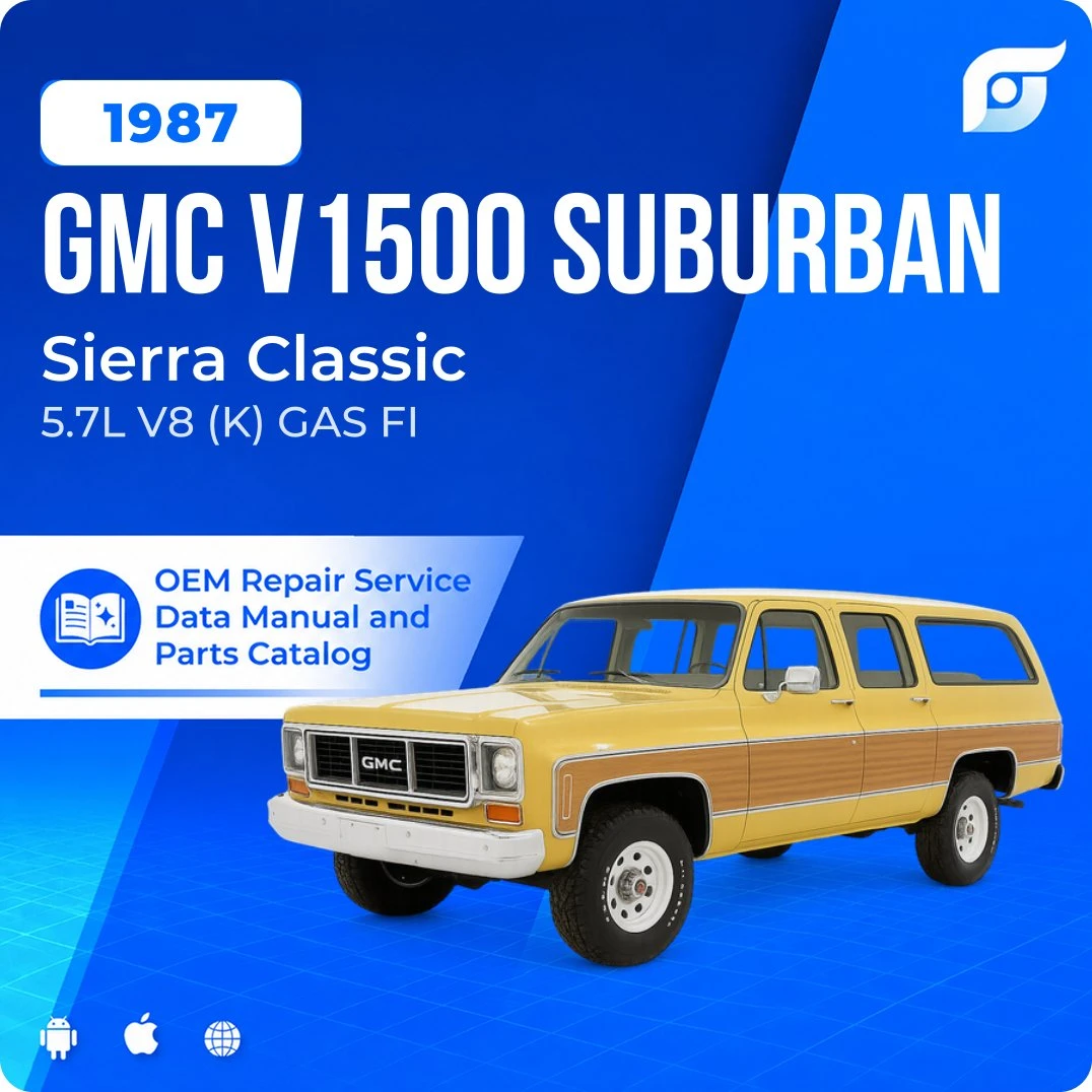 1987 GMC V1500 Suburban Sierra Classic - OEM Repair Service Manual