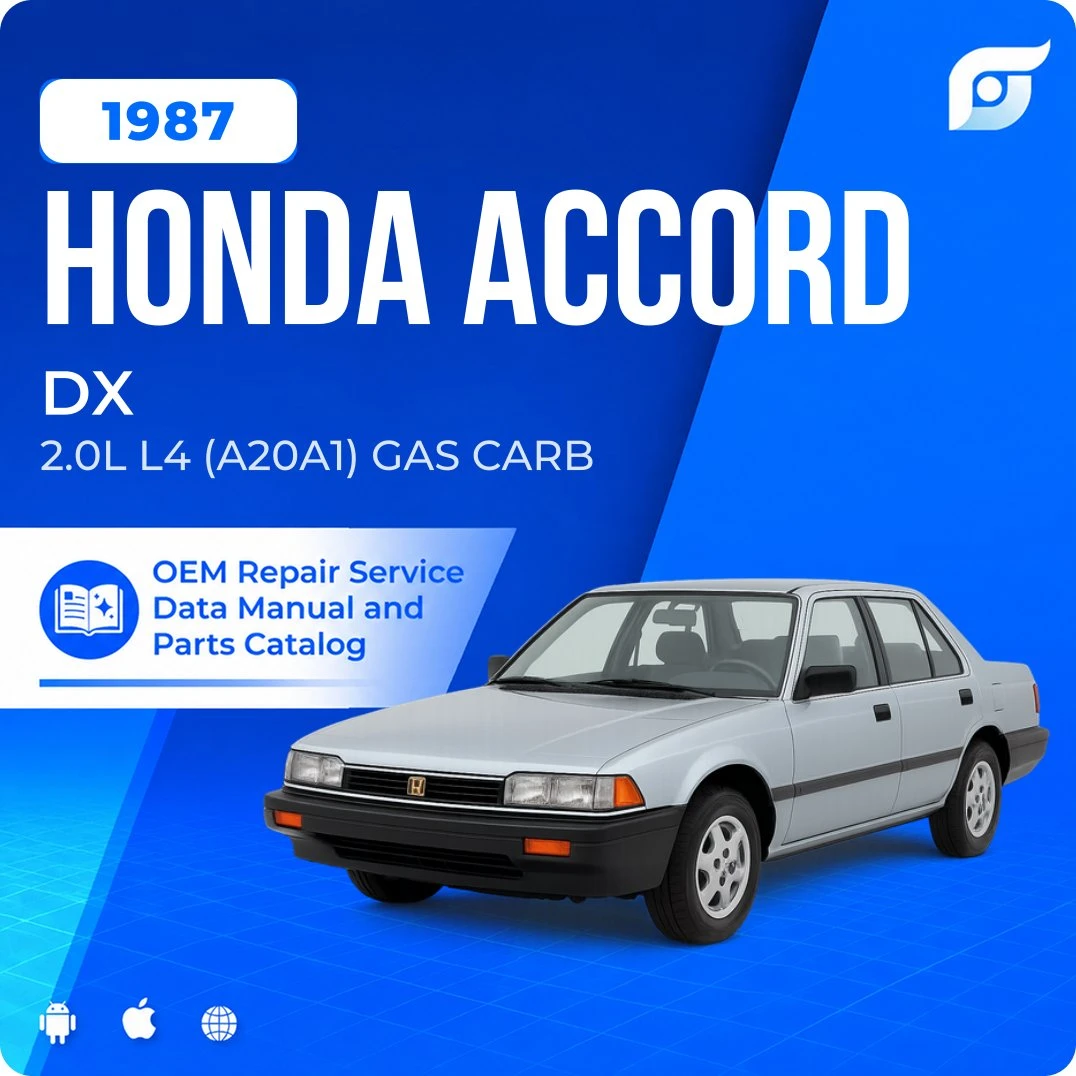 1987 Honda Accord DX - OEM Repair Service Manual