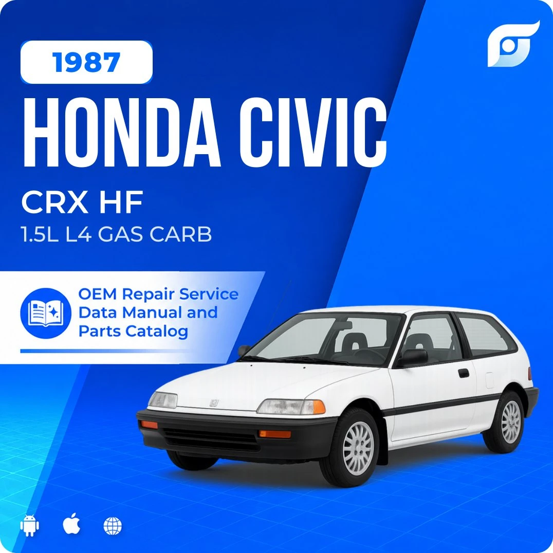 1987 Honda Civic CRX HF - OEM Repair Service Manual