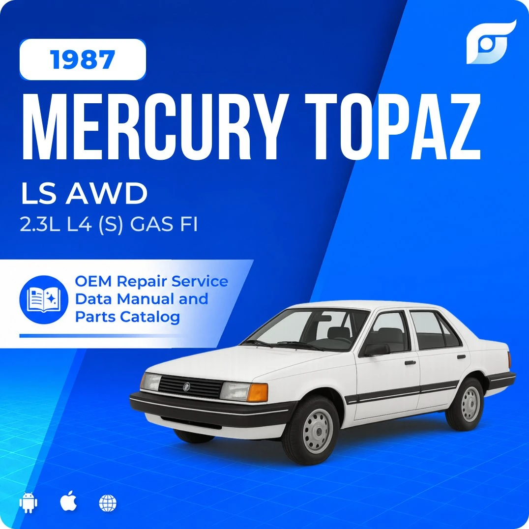 1987 Mercury Topaz LS AWD - OEM Repair Service Manual