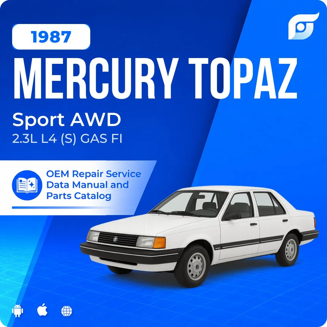 1987 Mercury Topaz Sport AWD - OEM Repair Service Manual
