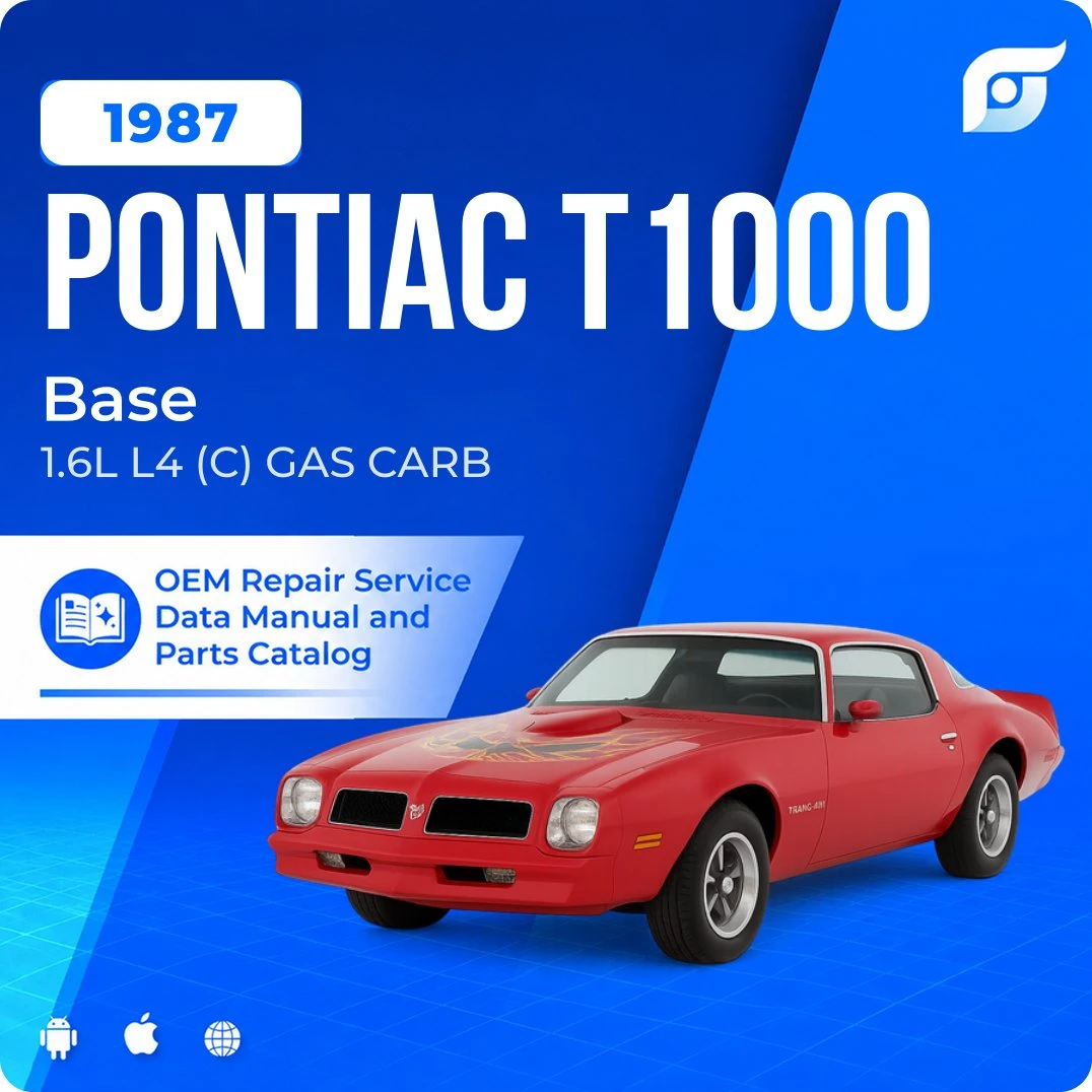 1987 Pontiac T1000 Base - OEM Repair Service Manual