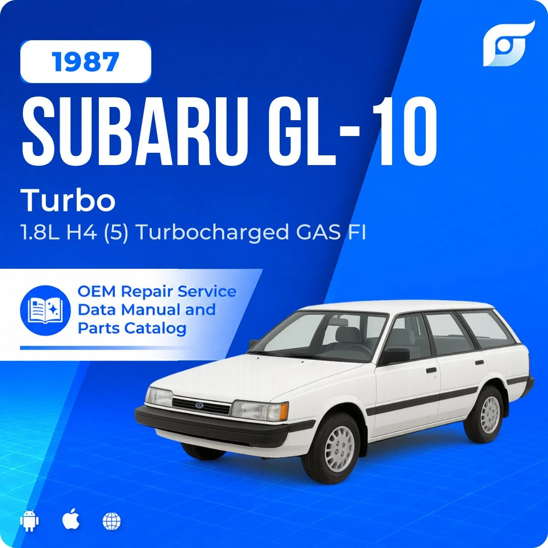 1987 Subaru GL-10 Turbo - OEM Repair Service Manual