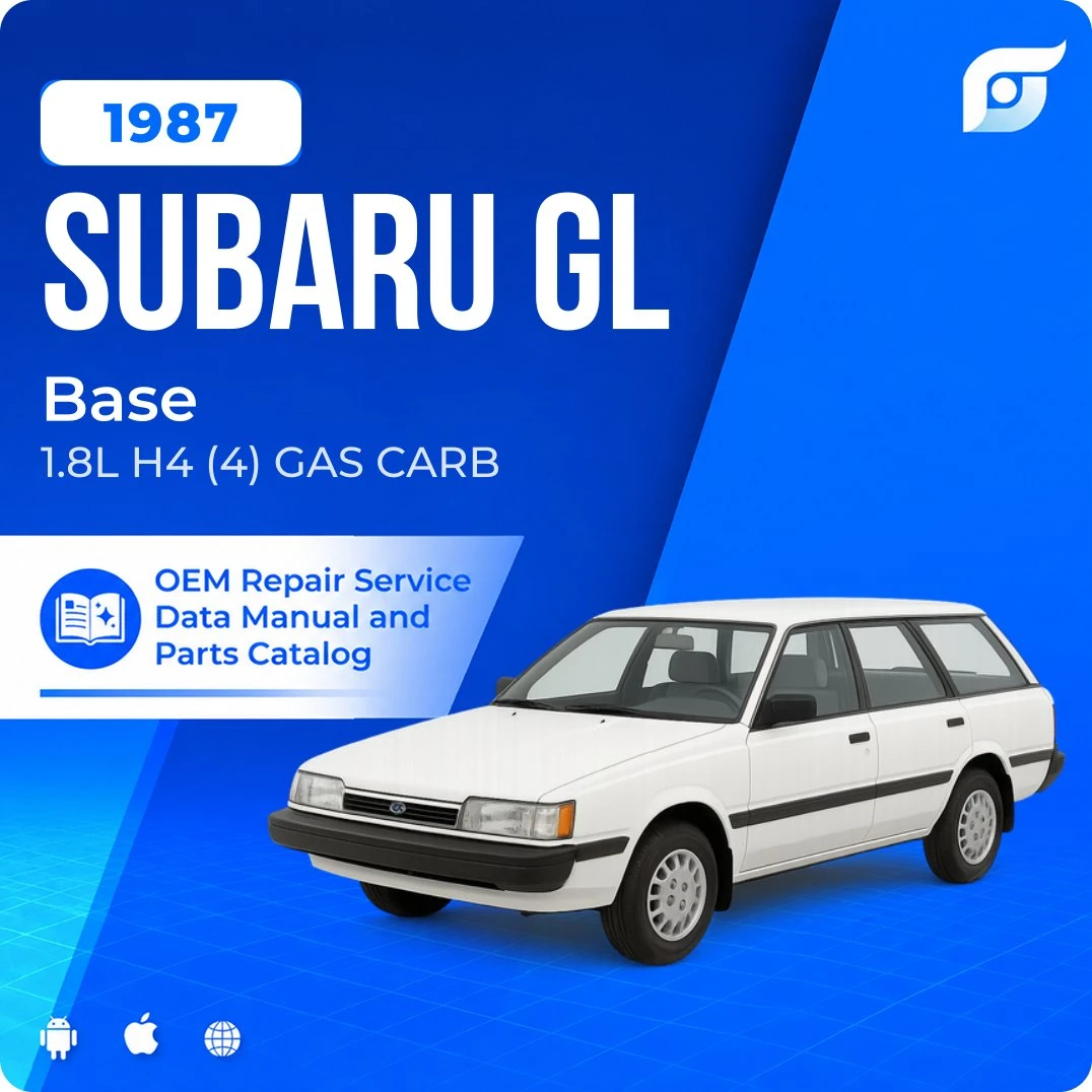 1987 Subaru GL Base - OEM Repair Service Manual
