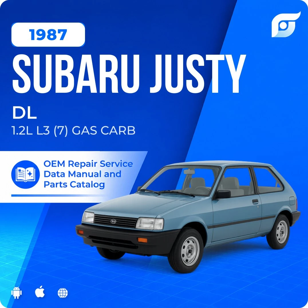1987 Subaru Justy DL - OEM Repair Service Manual