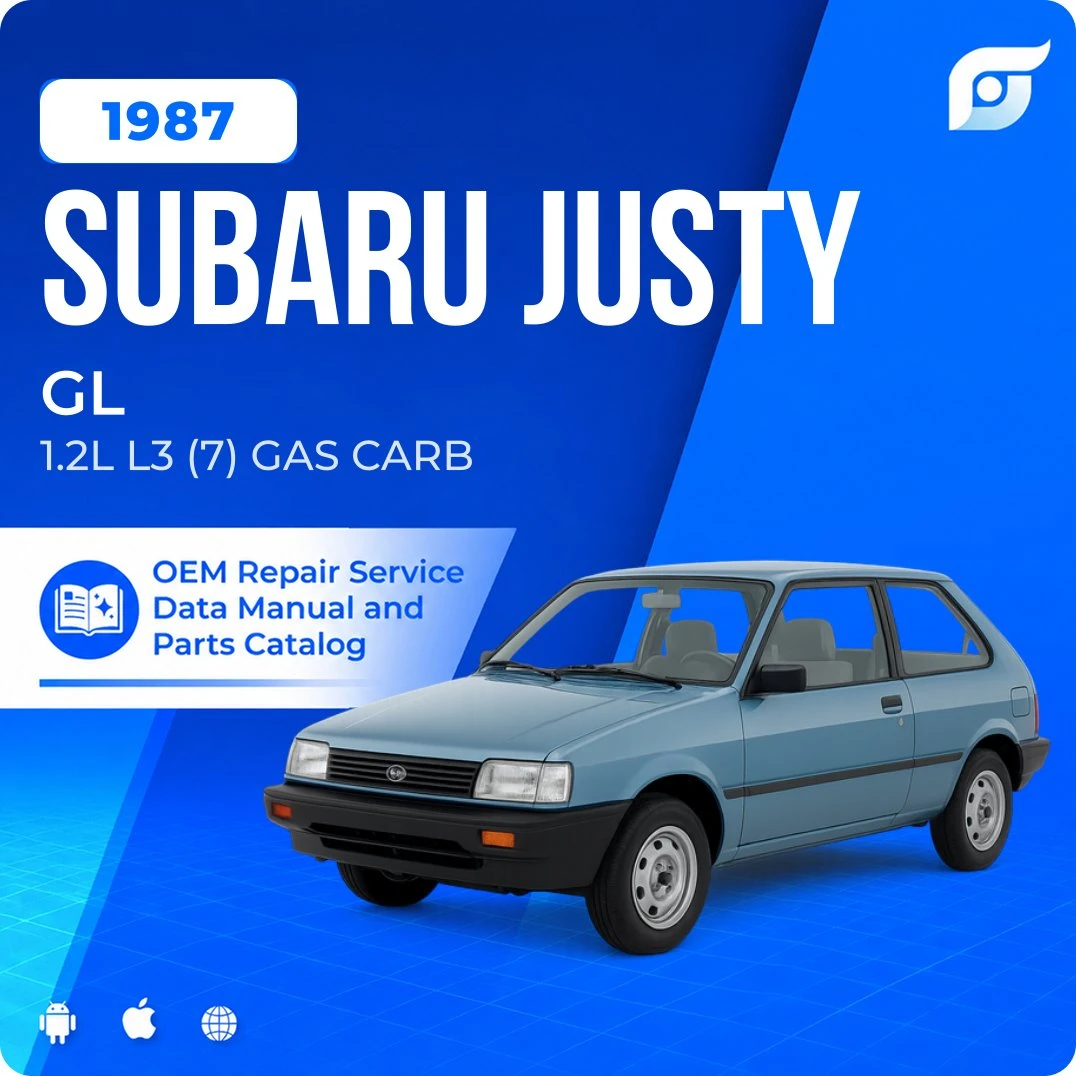 1987 Subaru Justy GL - OEM Repair Service Manual