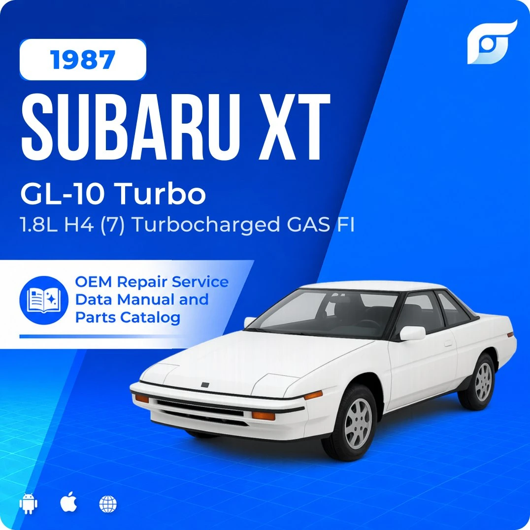 1987 Subaru XT GL-10 Turbo - OEM Repair Service Manual