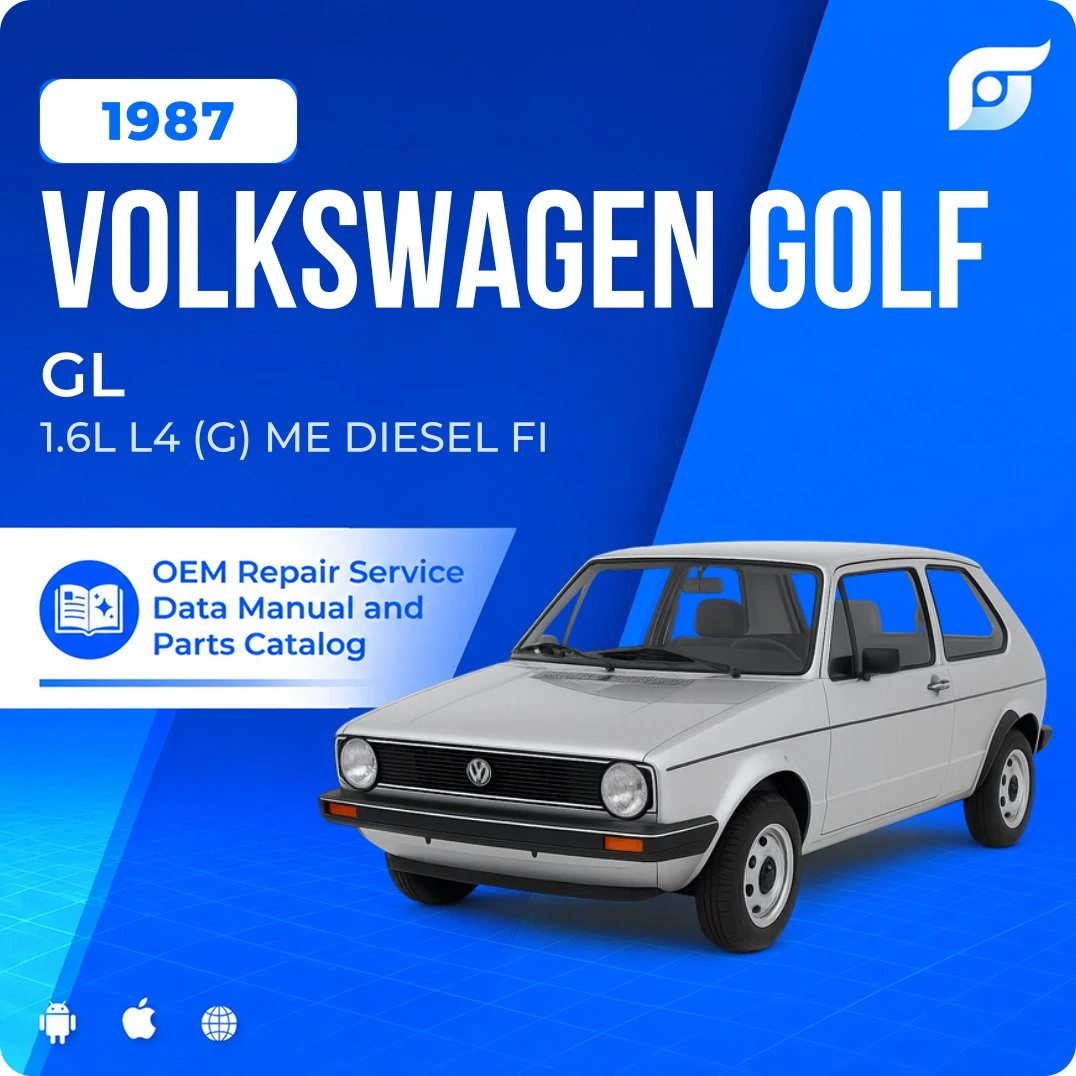 1987 Volkswagen Golf GL - OEM Repair Service Manual