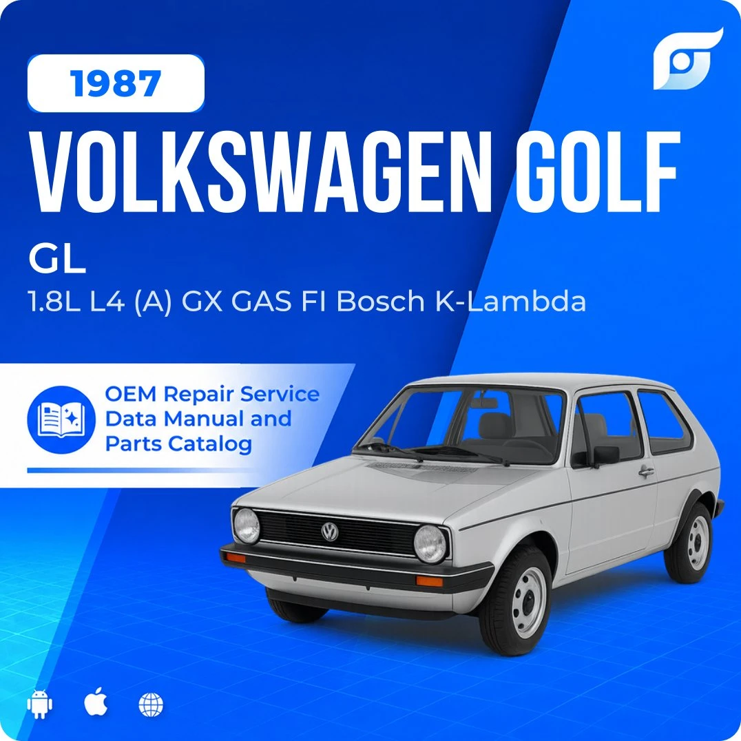 1987 Volkswagen Golf GL - OEM Repair Service Manual