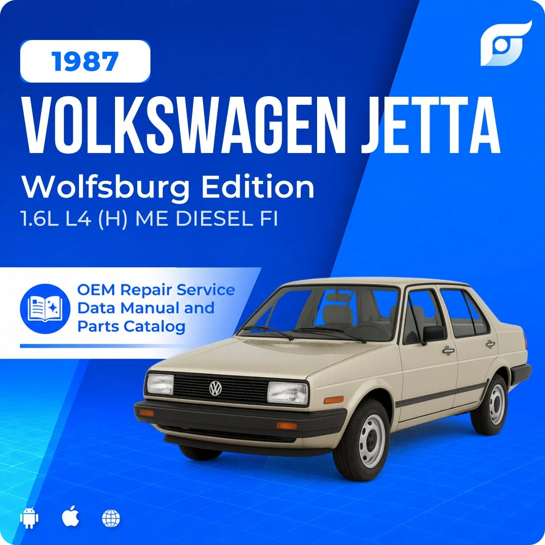 1987 Volkswagen Jetta Wolfsburg Edition - OEM Repair Service Manual