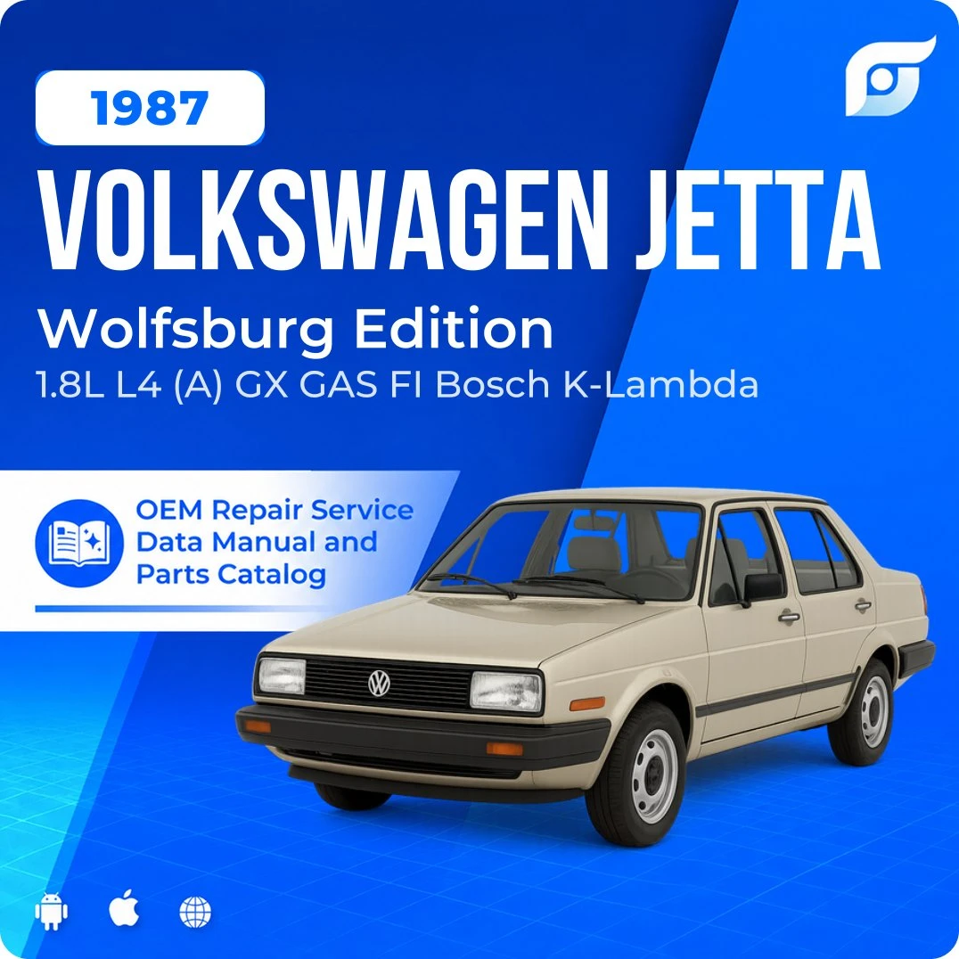 1987 Volkswagen Jetta Wolfsburg Edition - OEM Repair Service Manual