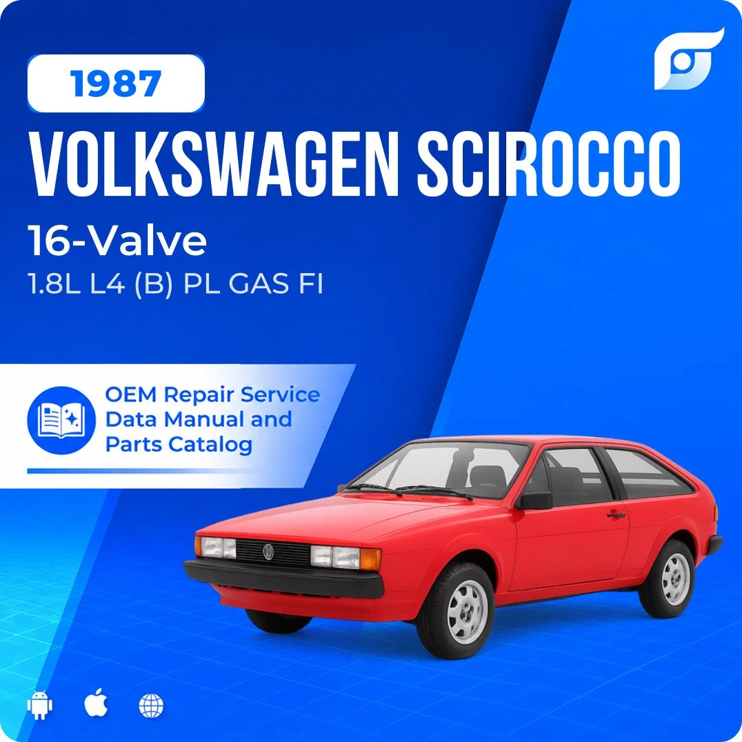 1987 Volkswagen Scirocco 16-Valve - OEM Repair Service Manual