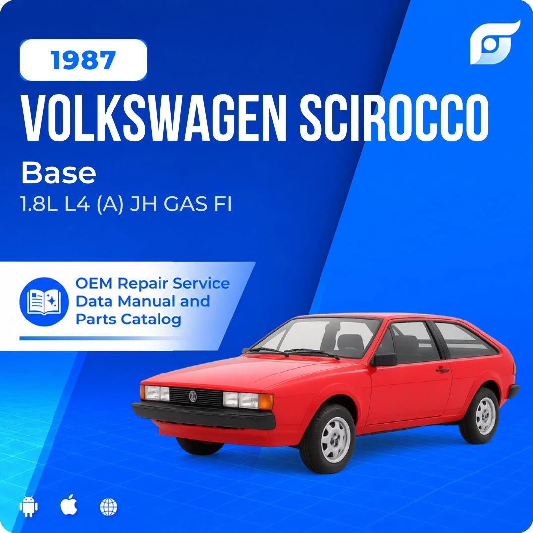 1987 Volkswagen Scirocco Base - OEM Repair Service Manual