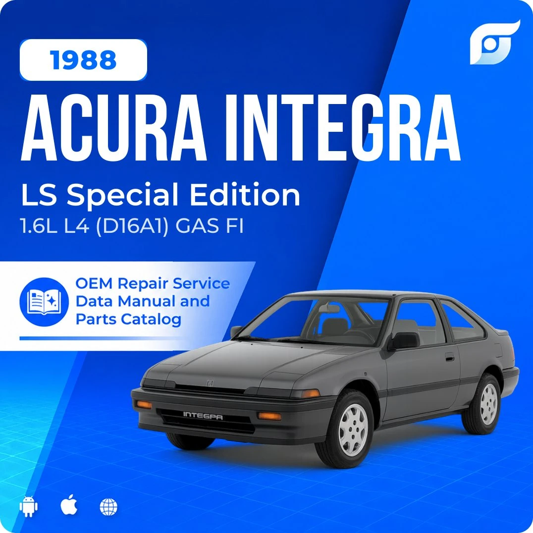 1988 Acura Integra LS Special Edition - OEM Repair Service Manual