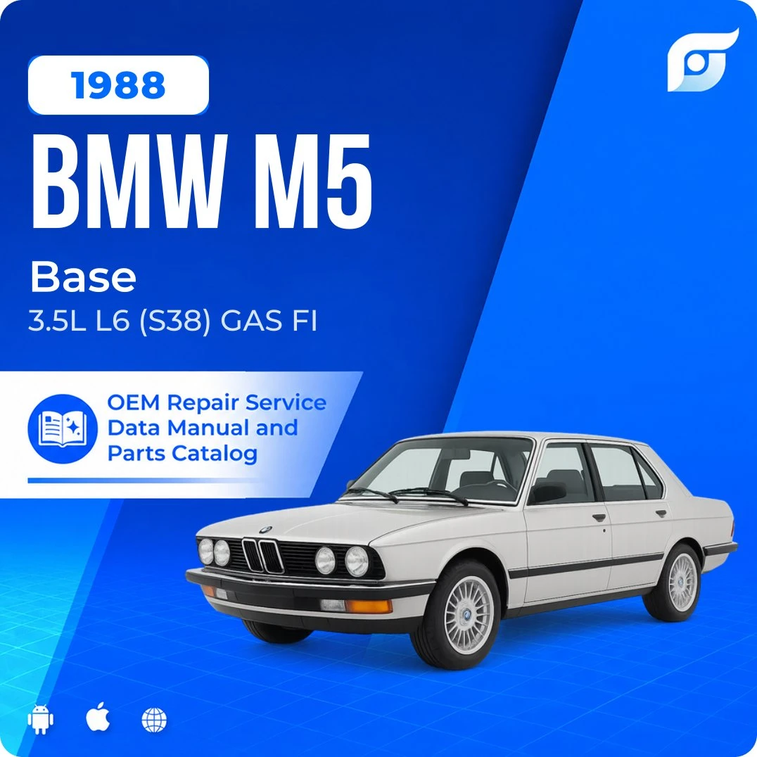 1988 BMW M5 Base - OEM Repair Service Manual