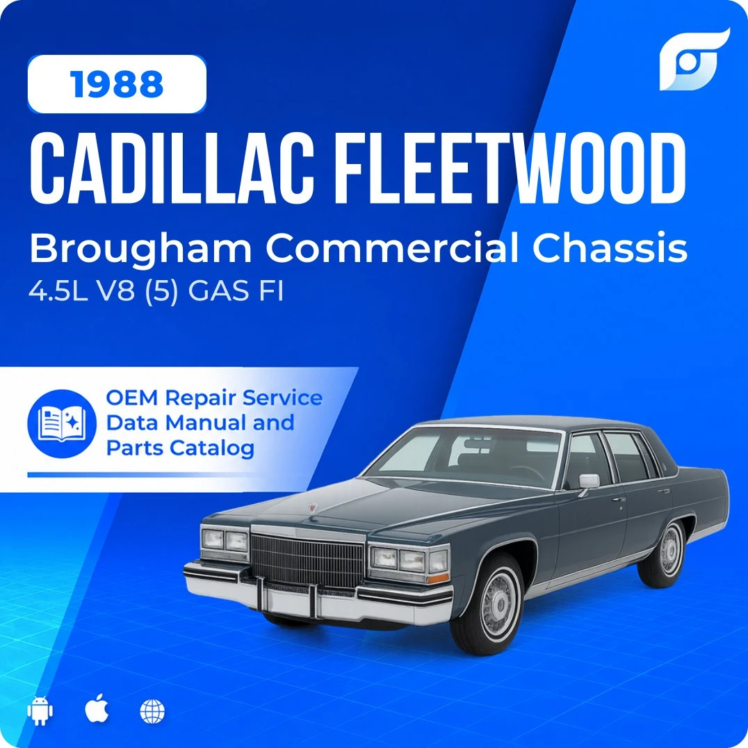 1988 Cadillac Fleetwood Brougham Commercial Chassis - OEM Repair Service Manual