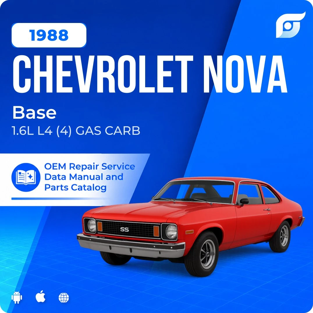 1988 Chevrolet Nova Base - OEM Repair Service Manual