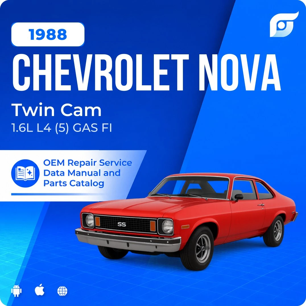 1988 Chevrolet Nova Twin Cam - OEM Repair Service Manual