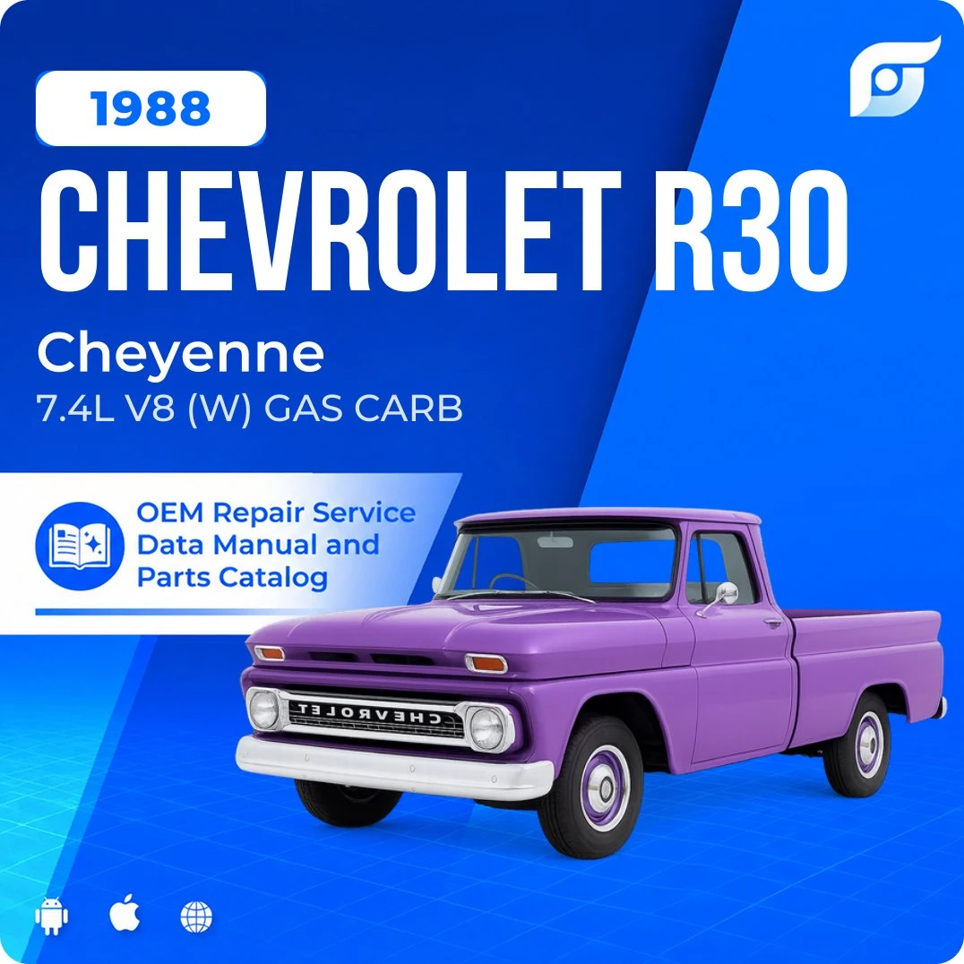 1988 Chevrolet R30 Cheyenne - OEM Repair Service Manual