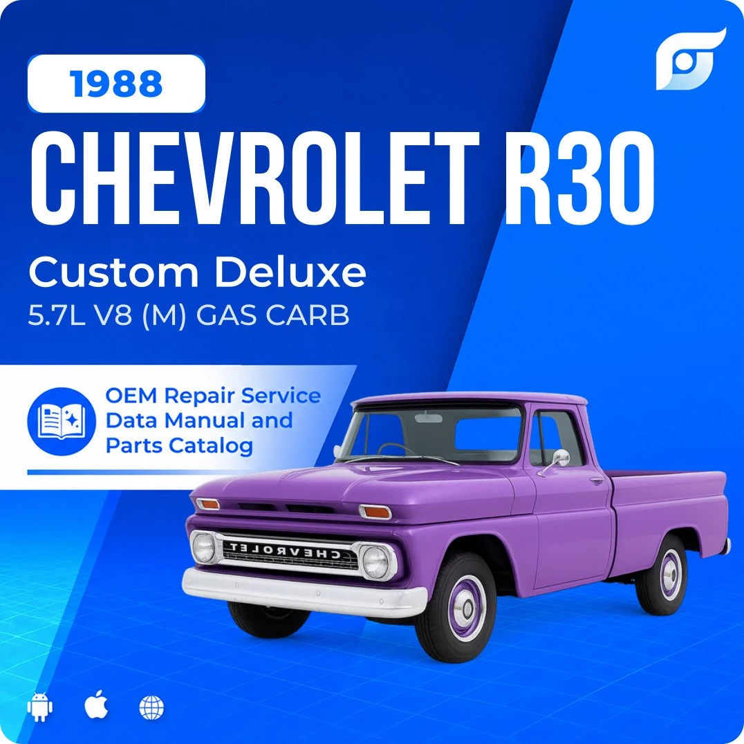 1988 Chevrolet R30 Custom Deluxe - OEM Repair Service Manual