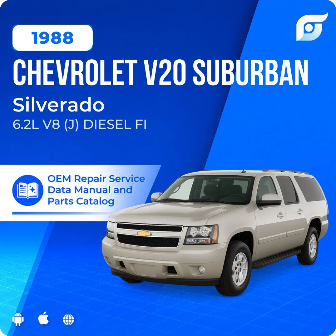 1988 Chevrolet V20 Suburban Silverado - OEM Repair Service Manual