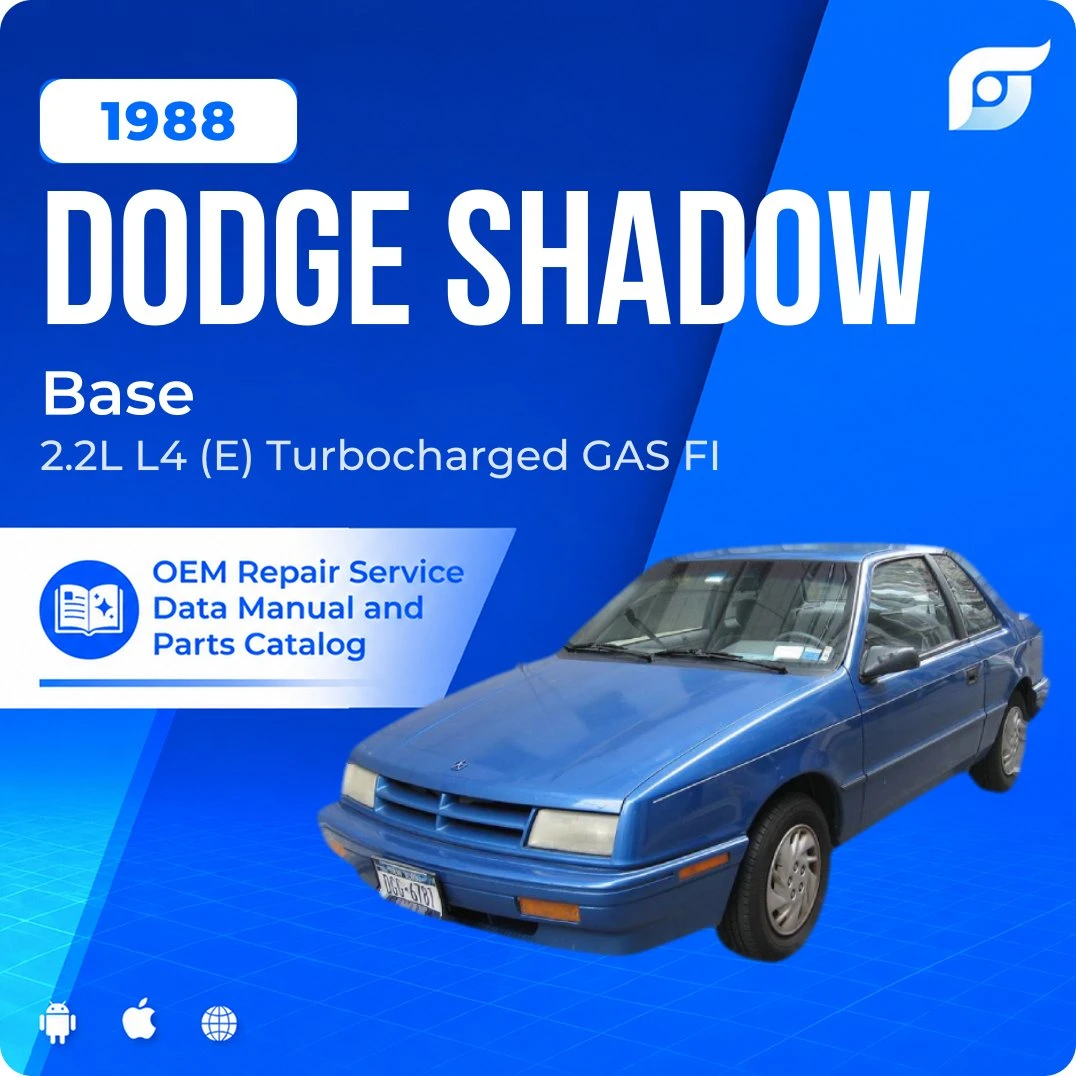 1988 Dodge Shadow Base - OEM Repair Service Manual