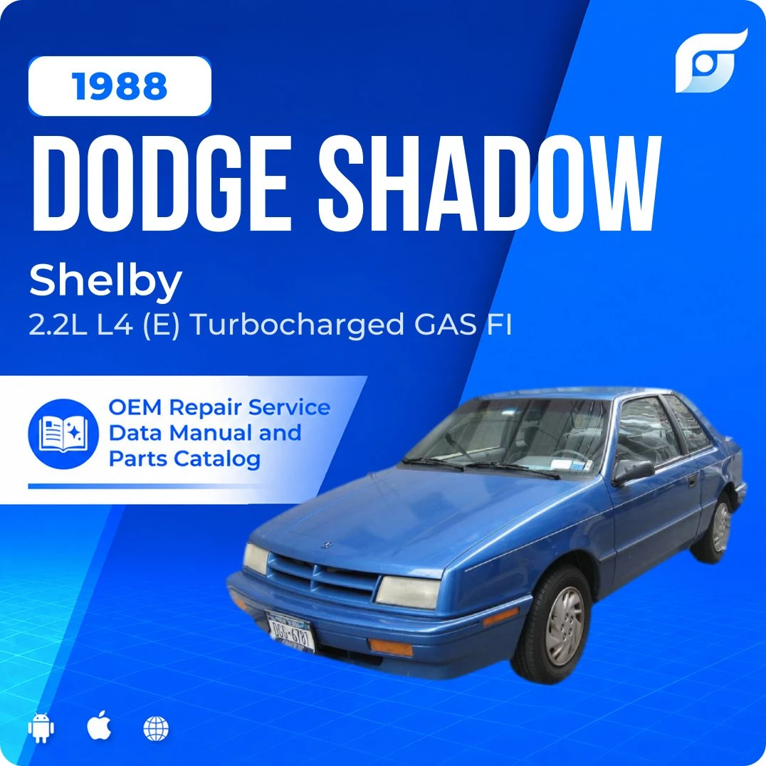1988 Dodge Shadow Shelby - OEM Repair Service Manual