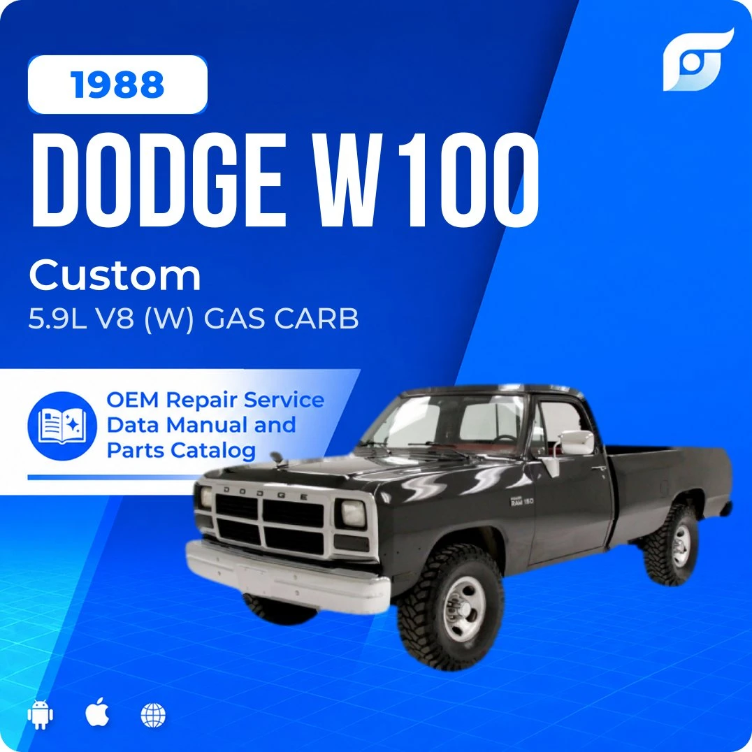 1988 Dodge W100 Custom - OEM Repair Service Manual