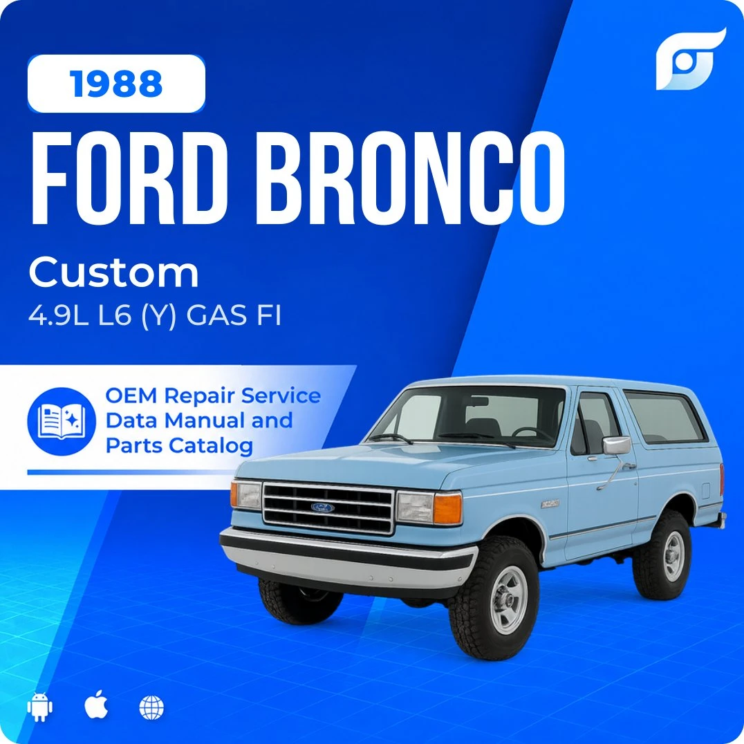 1988 Ford Bronco Custom - OEM Repair Service Manual
