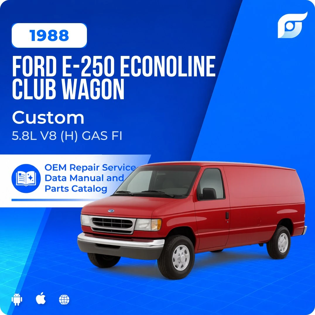 1988 Ford E-250 Econoline Club Wagon Custom - OEM Repair Service Manual