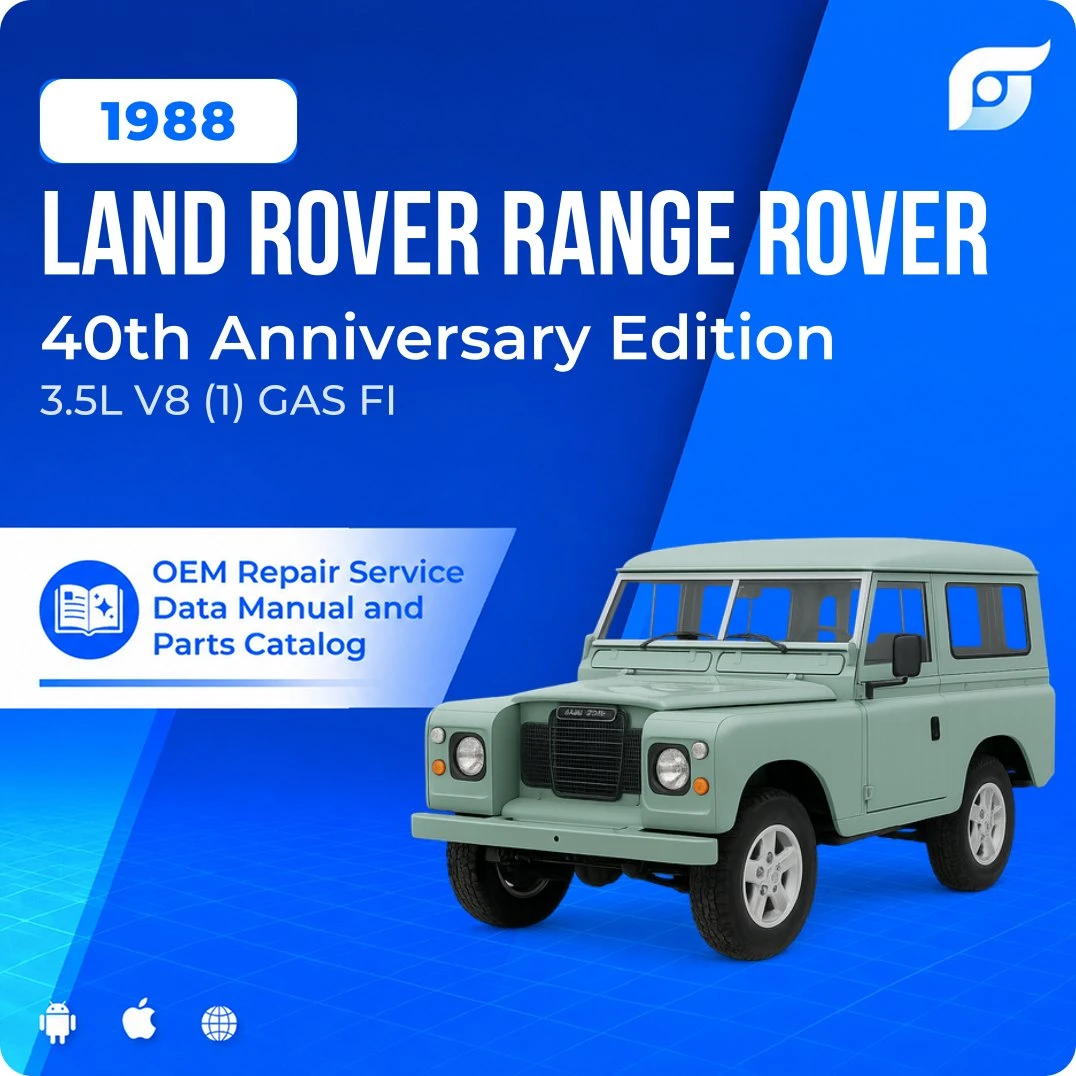 1988 Land Rover Range Rover 40th Anniversary Edition - OEM Repair Service Manual