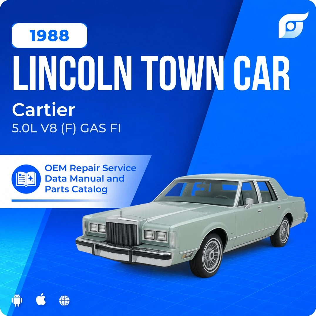 1988 Lincoln Town Car Cartier - OEM Repair Service Manual