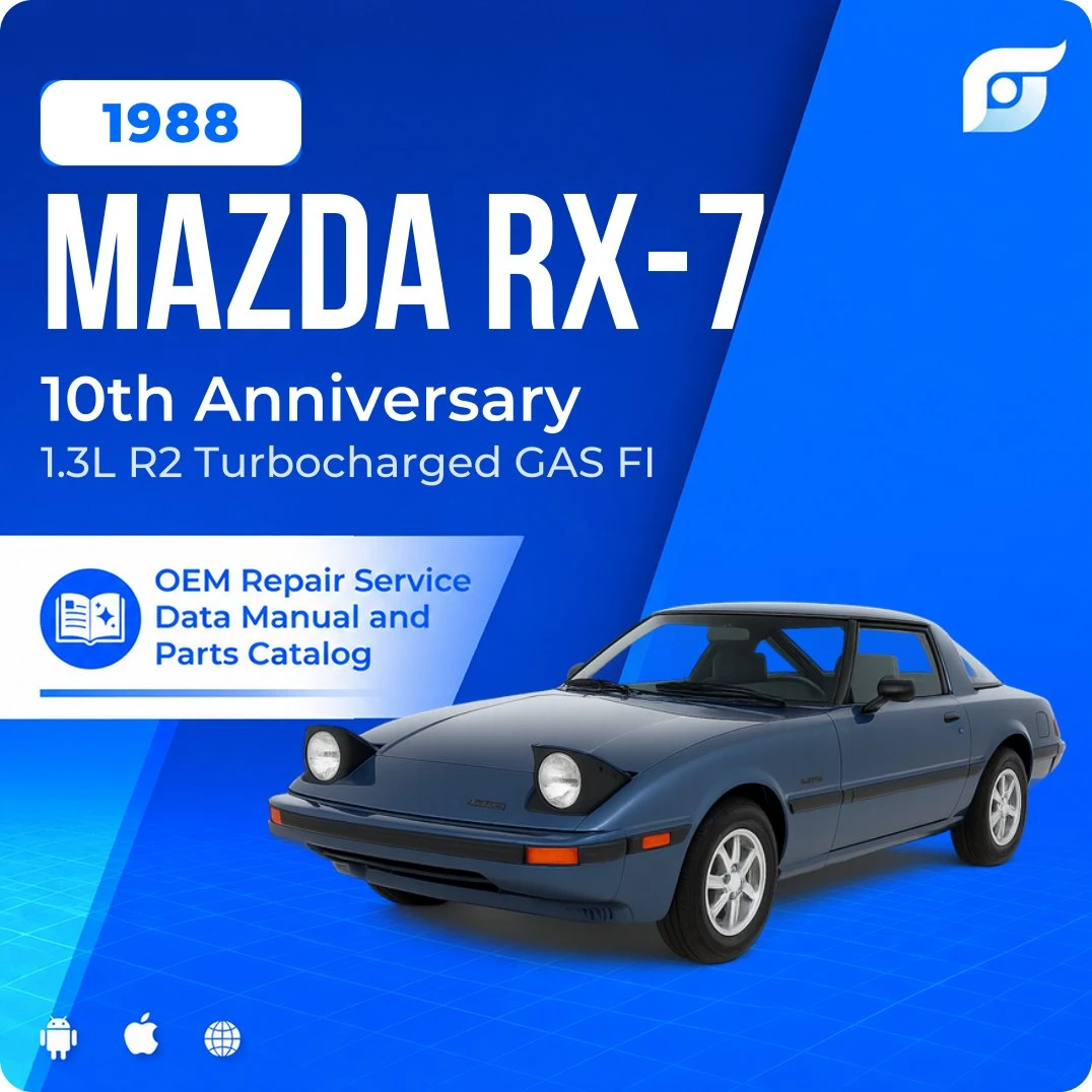 1988 Mazda RX-7 10th Anniversary - OEM Repair Service Manual