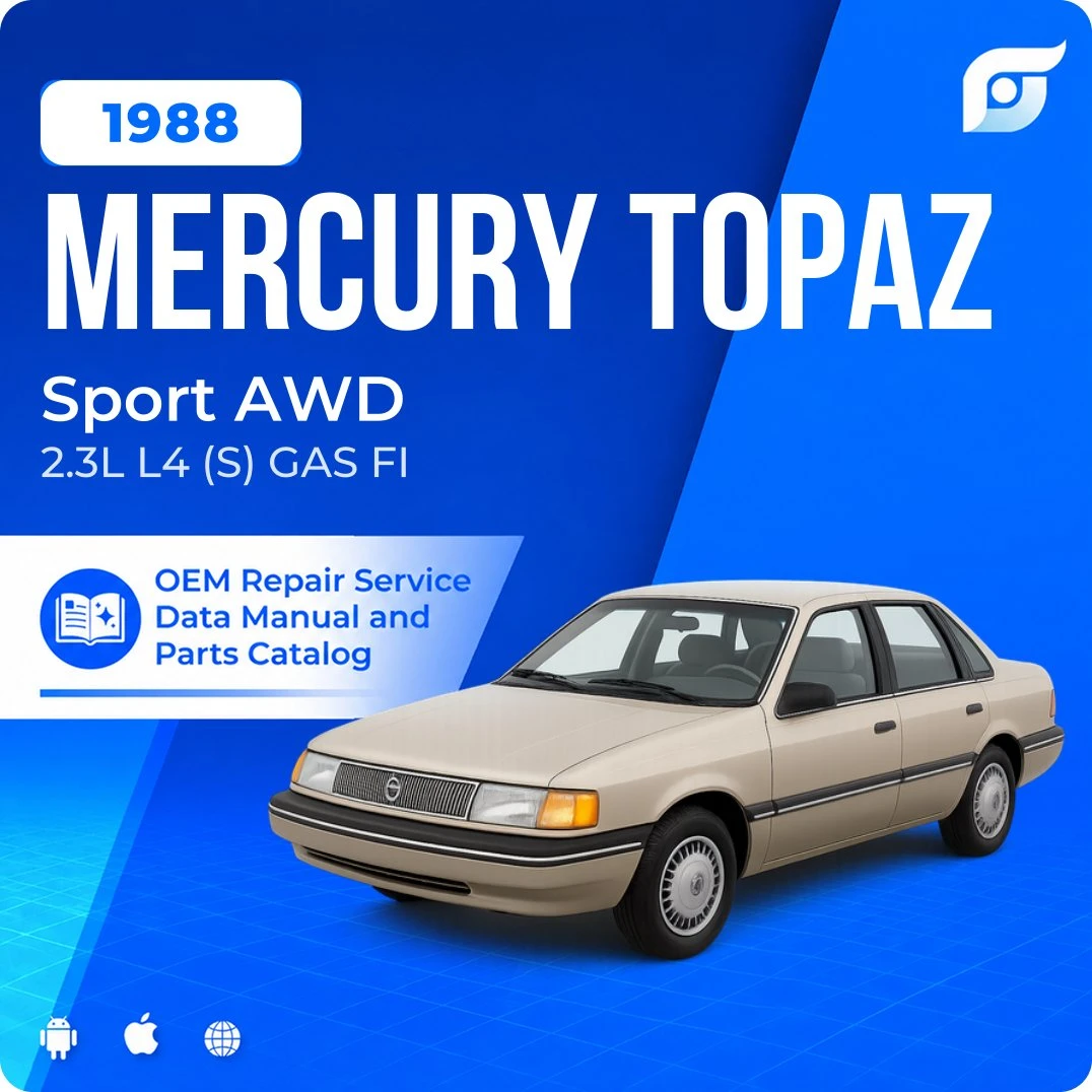 1988 Mercury Topaz Sport AWD - OEM Repair Service Manual