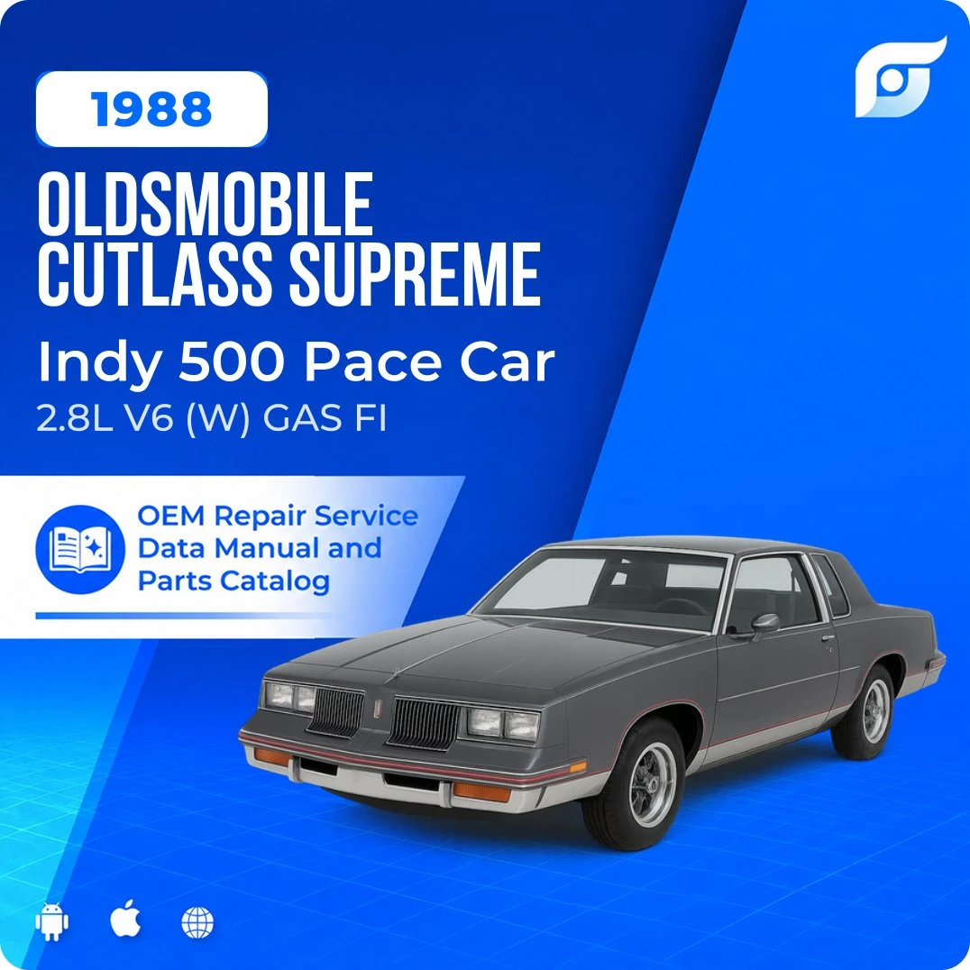 1988 Oldsmobile Cutlass Supreme Indy 500 Pace Car - OEM Repair Service Manual