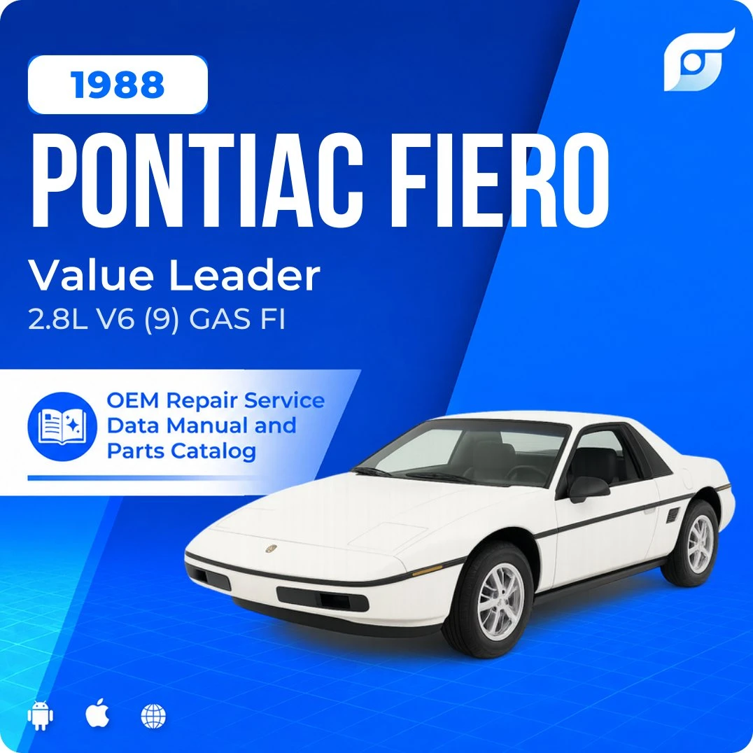 1988 Pontiac Fiero Value Leader - OEM Repair Service Manual