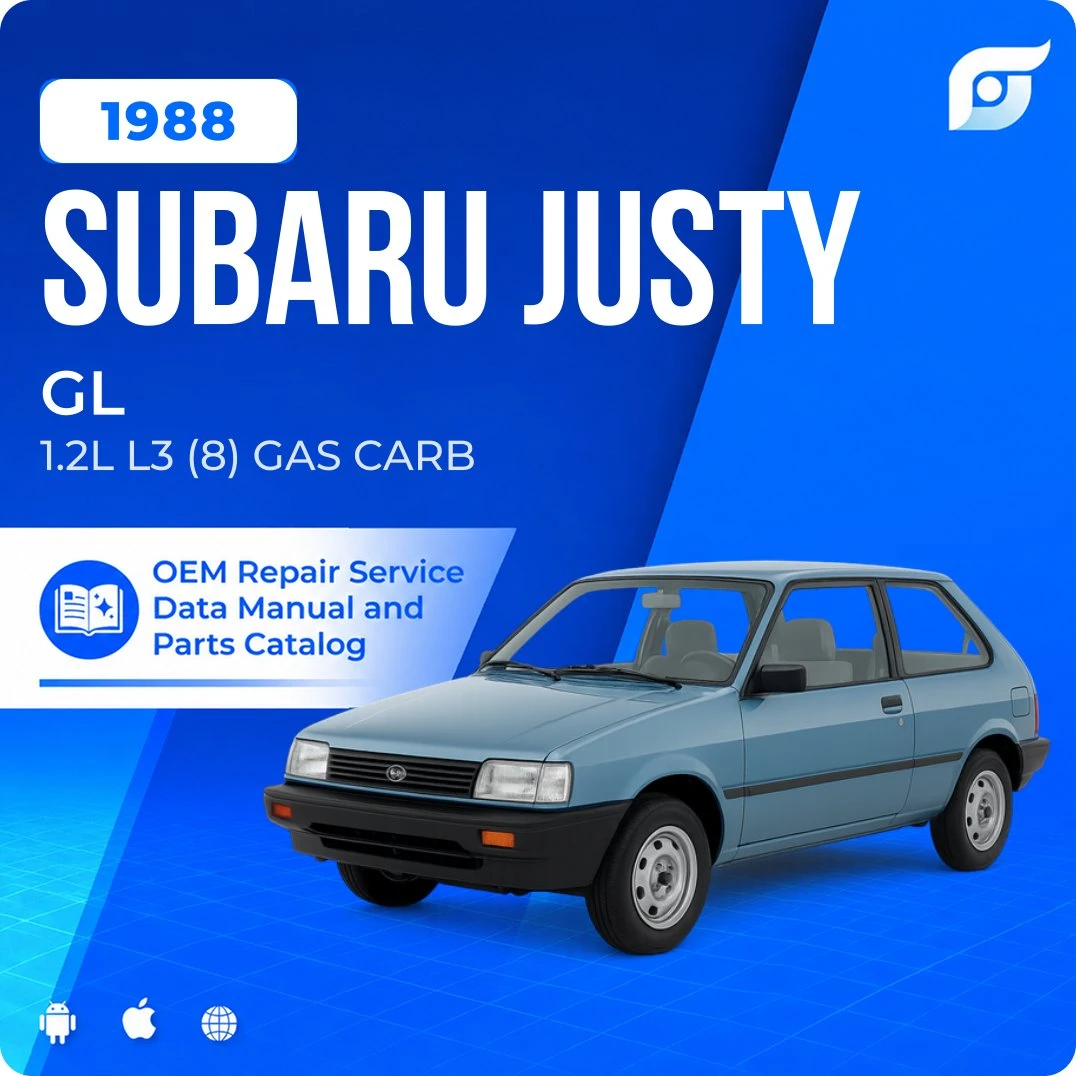 1988 Subaru Justy GL - OEM Repair Service Manual
