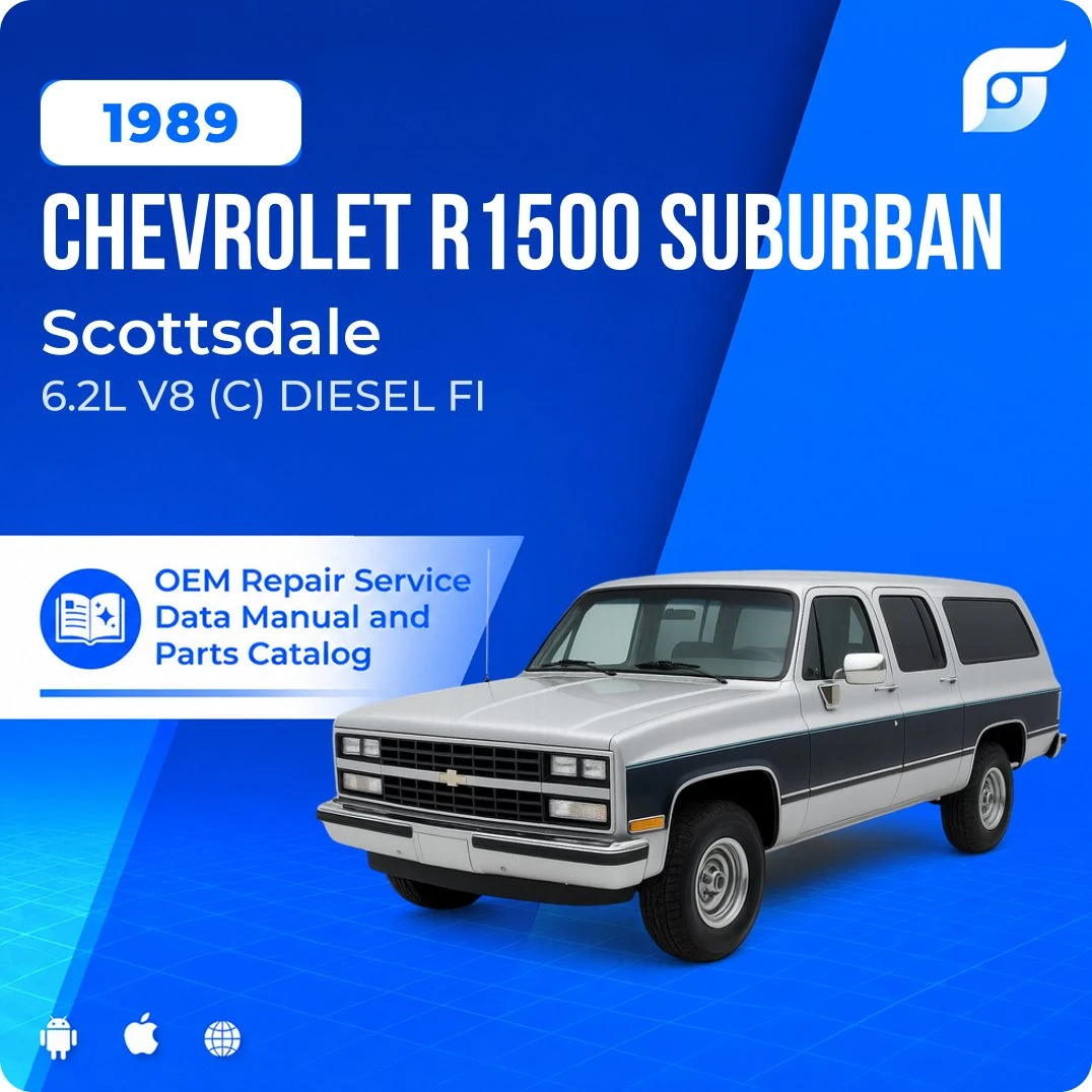 1989 Chevrolet R1500 Suburban Scottsdale - OEM Repair Service Manual