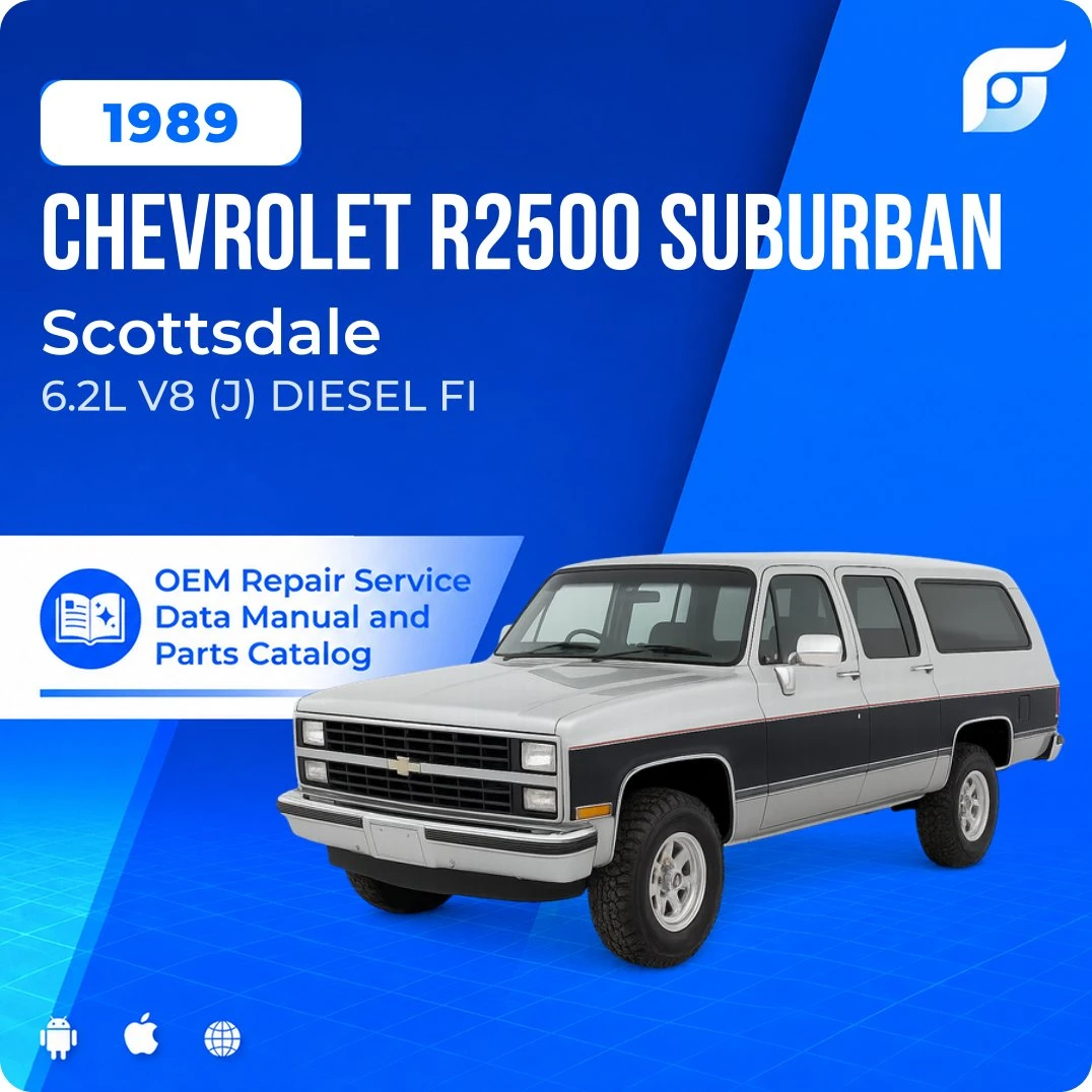 1989 Chevrolet R2500 Suburban Scottsdale - OEM Repair Service Manual