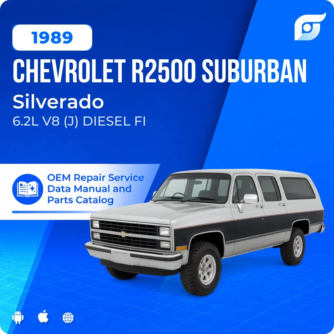 1989 Chevrolet R2500 Suburban Silverado - OEM Repair Service Manual