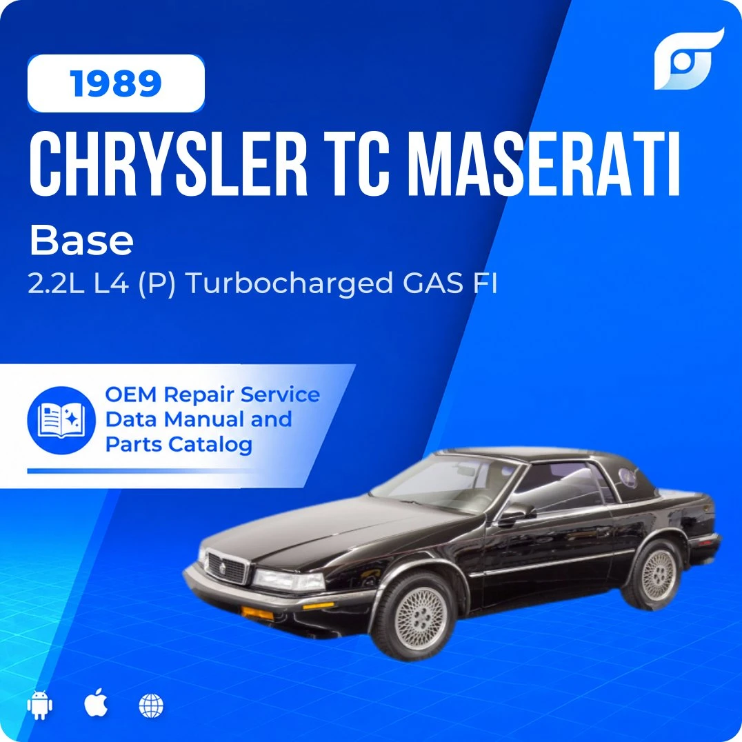 1989 Chrysler TC Maserati Base - OEM Repair Service Manual