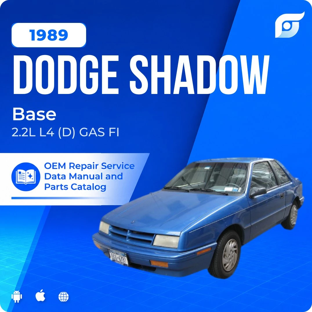 1989 Dodge Shadow Base - OEM Repair Service Manual