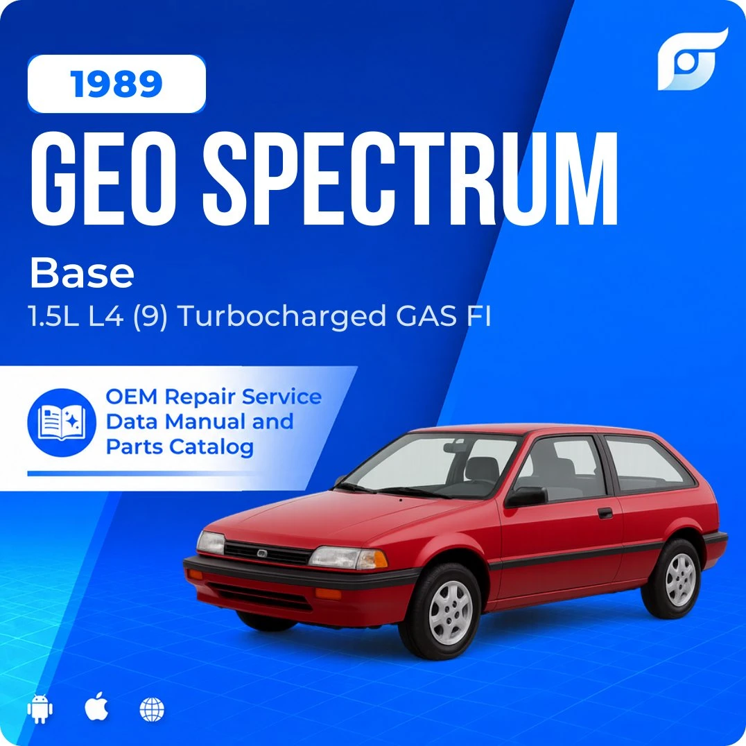 1989 Geo Spectrum Base - OEM Repair Service Manual