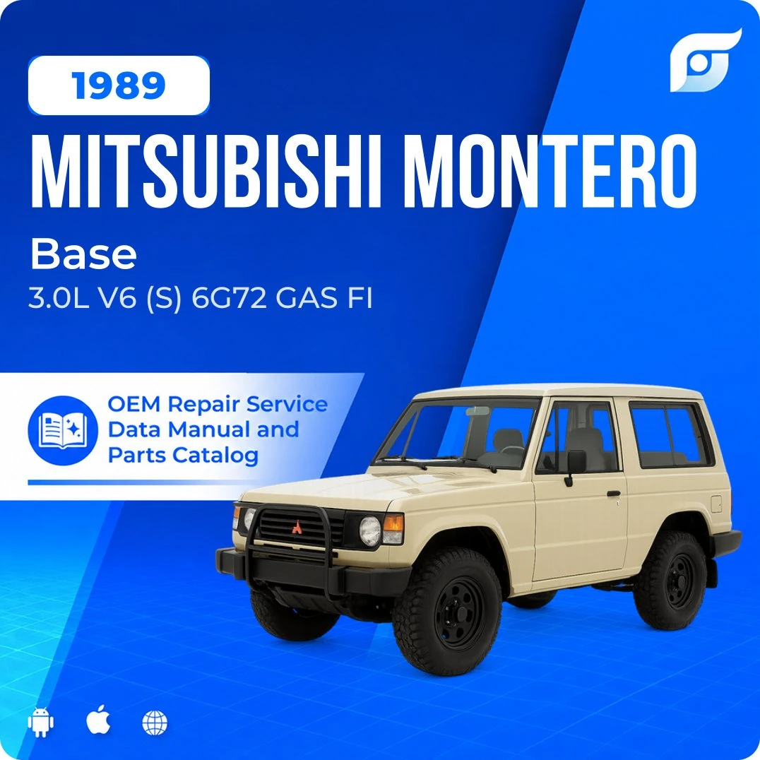 1989 Mitsubishi Montero Base - OEM Repair Service Manual