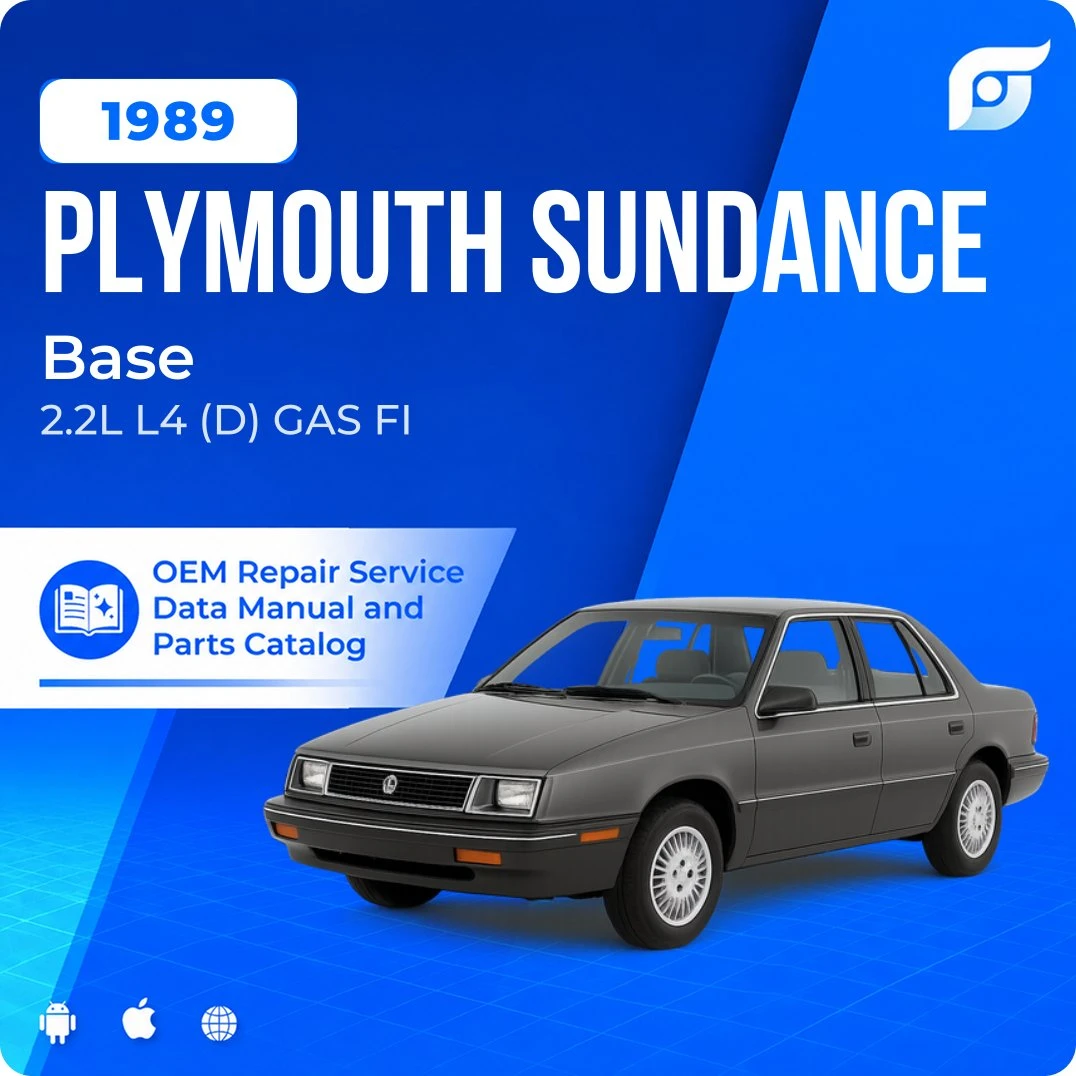 1989 Plymouth Sundance Base - OEM Repair Service Manual